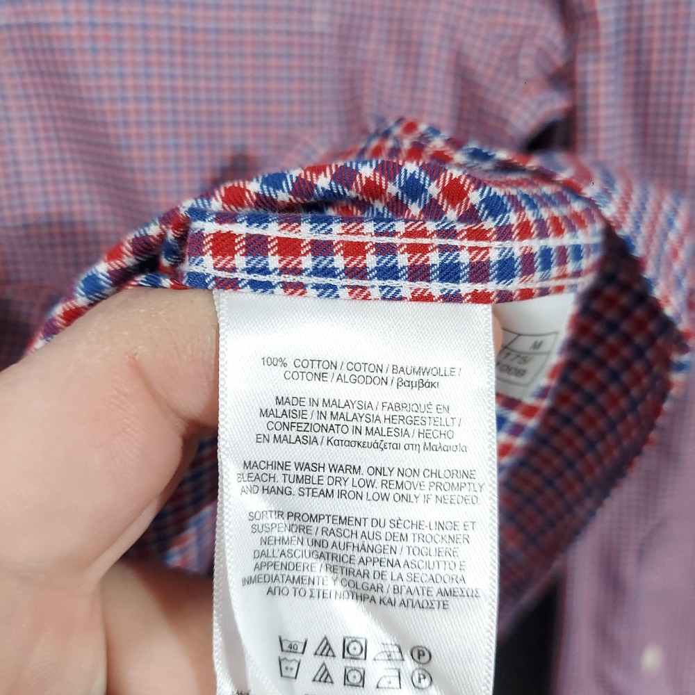 Brooks Brothers Shirt Mens Medium Red Check Long Sleeve Regent Non Iron - Picture 5 of 10